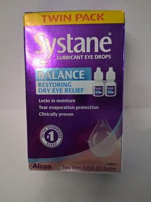 Systane Balance Restoring Dry Eye Relief Twin Pack Exp 08/26