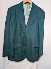Vintage Pendleton Mens Blazer Sz 42 Emerald Green Crested Buttons Wool USA Made