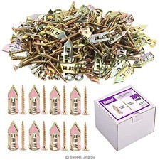 Drywall Anchors Screws Kit, 100 Anchors 100 Screws, 200 Pcs Total
