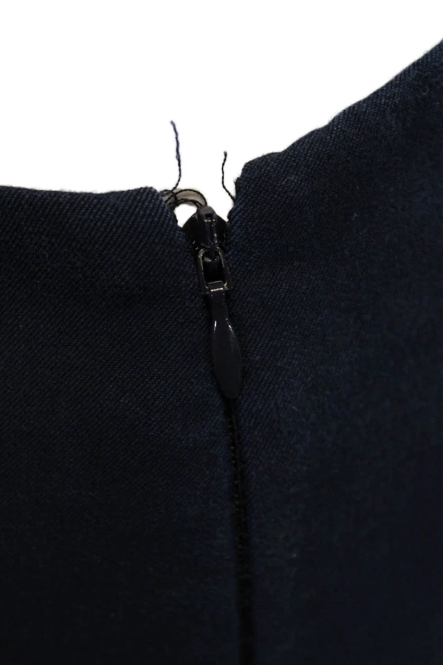 Pantalones legging ajustados de tiro alto Theory para mujer azul marino algodón talla 00 Foto 4 de 4