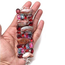 Crazy Lace Agate, bracelets bijoux grenat bio-tourmaline pierres précieuses...