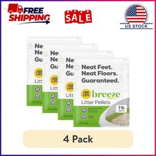  4 pack Purina Tidy Cats Breeze Non Clumping Cat Litter Pellets, Low Dust, 7lb