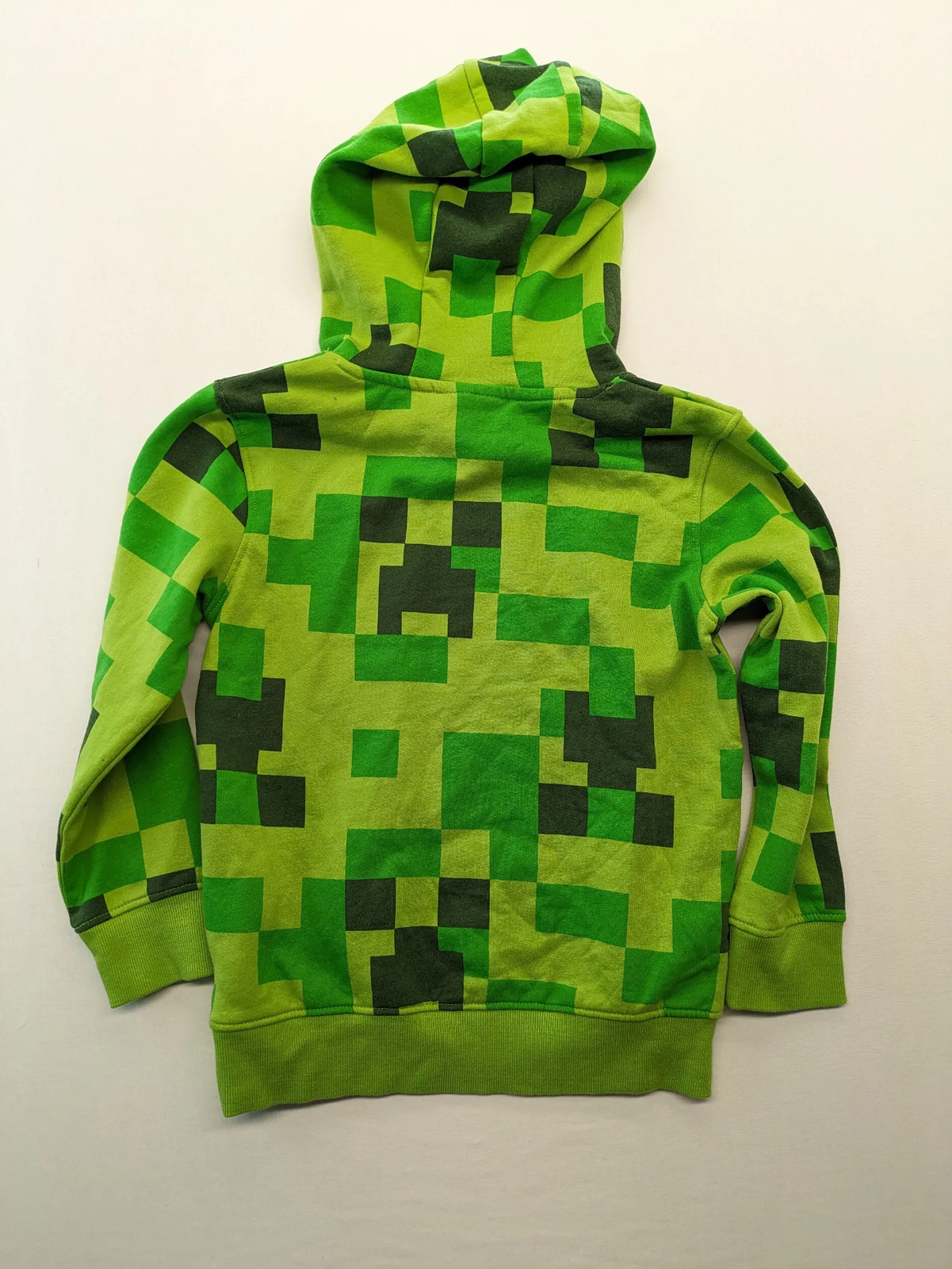Original Minecraft Jungen Hoodie Gr 128 Grün Creeper Kapuzenpullover Sweatshirt image 9