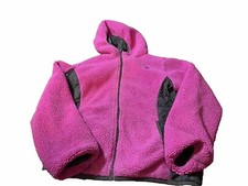 The North Face Girls Pink/Grey Fleece Reversible Winter Coat Medium
