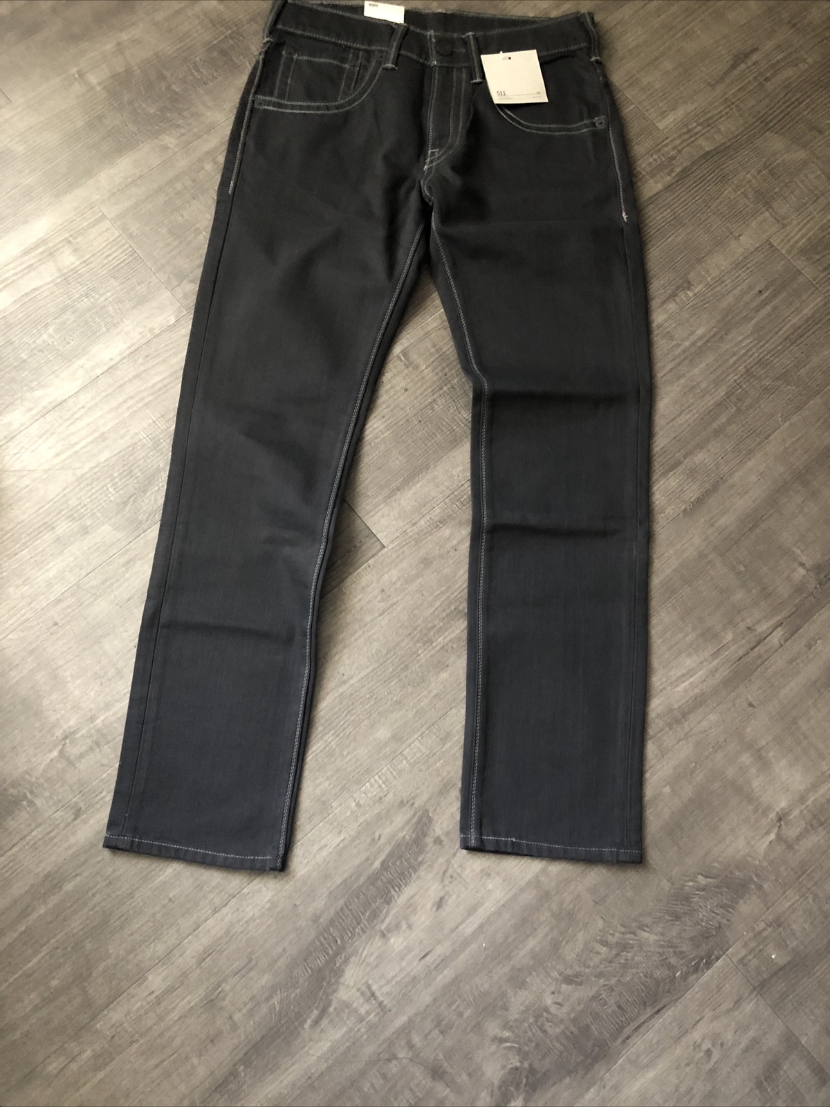 LEVI’S 511 VINTAGE MEN’SLIM FIT GRAY JEANS SIZE W32 L32 DOUBLE STICH GR8 DESIGN image 10