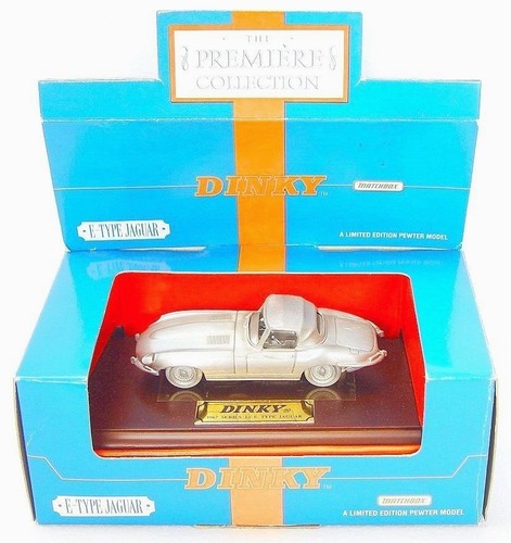 Matchbox DINKY Collection 1:43 JAGUAR E-TYPE CONVERTIBE Pewter Model Car MIB`91 - Picture 2 of 11