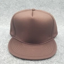 Vintage Blank Trucker Hat Cap Snap Back Brown Mens Rope San Sun 90s