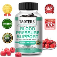 Capsules for blood pressure support with hawthorn and hibiscus