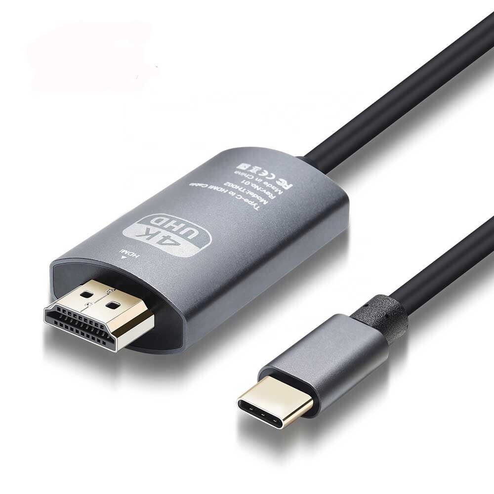 2M USB Type C to HDMI Cable Converter HDTV 4K Compatible Galaxy S23 S22 S21 S10