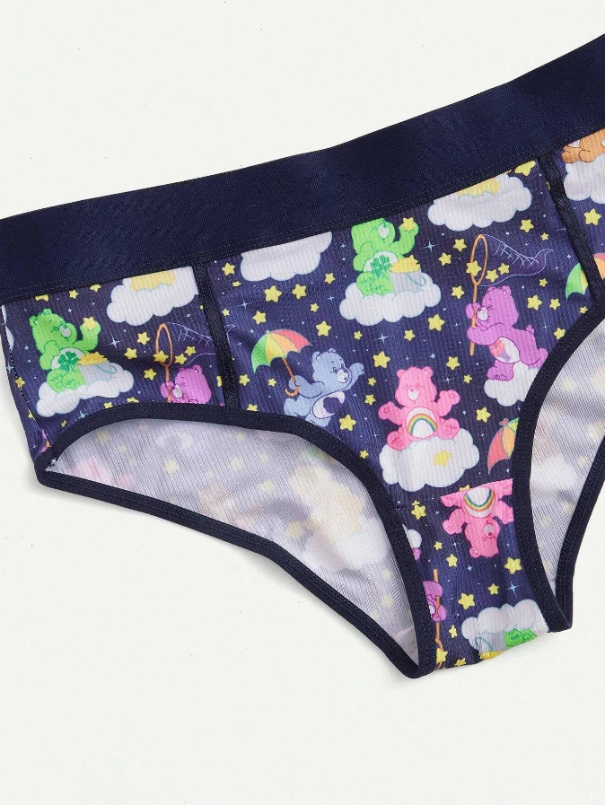 Bragas cortas para mujer Kawaii cuidado dibujos animados osos con licencia - Paquete de 3 Foto 4 de 4