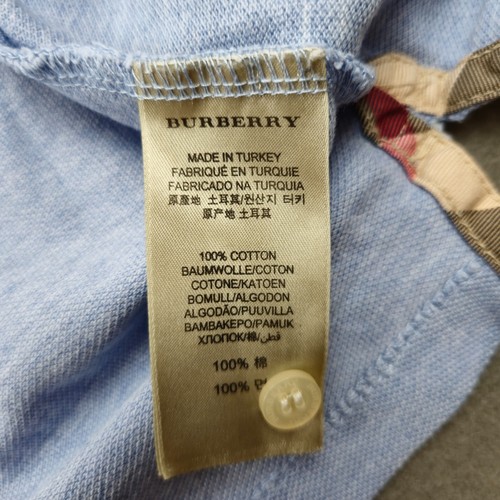Polo vintage Burberry Brit bambino blu uomo 2XL cotone made in Turkey autentica - Foto 5 di 11