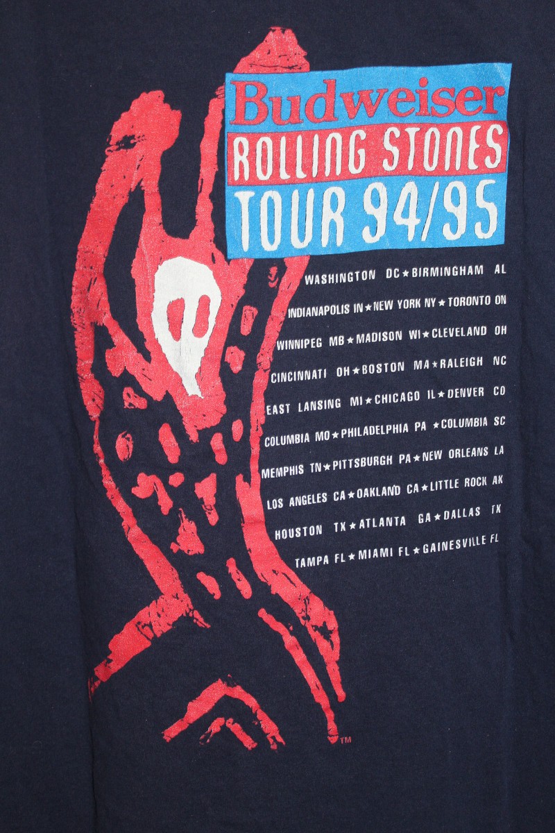 ROLLING STONES VOODOO LOUNGE 94/95 TOUR VINTAGE T-SHIRT NAVY ROLLING STONES VOODOO LOUNGE 94/95 TOUR VINTAGE T-SHIRT NAVY