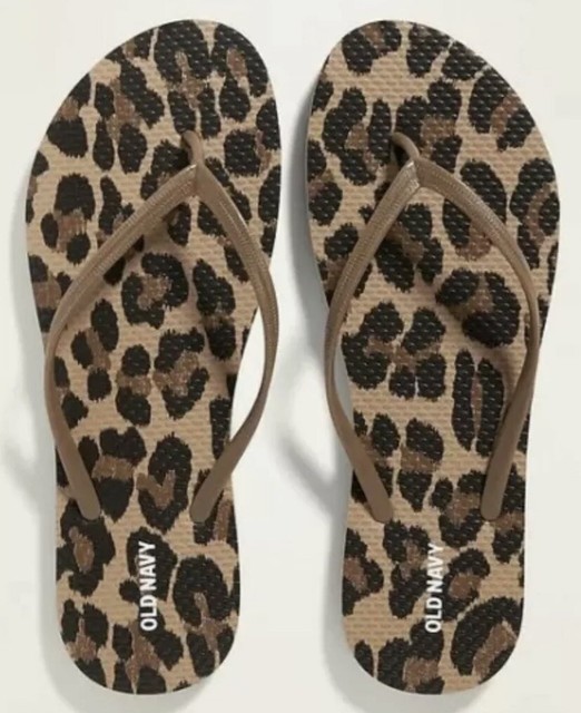 cheetah print flip flops