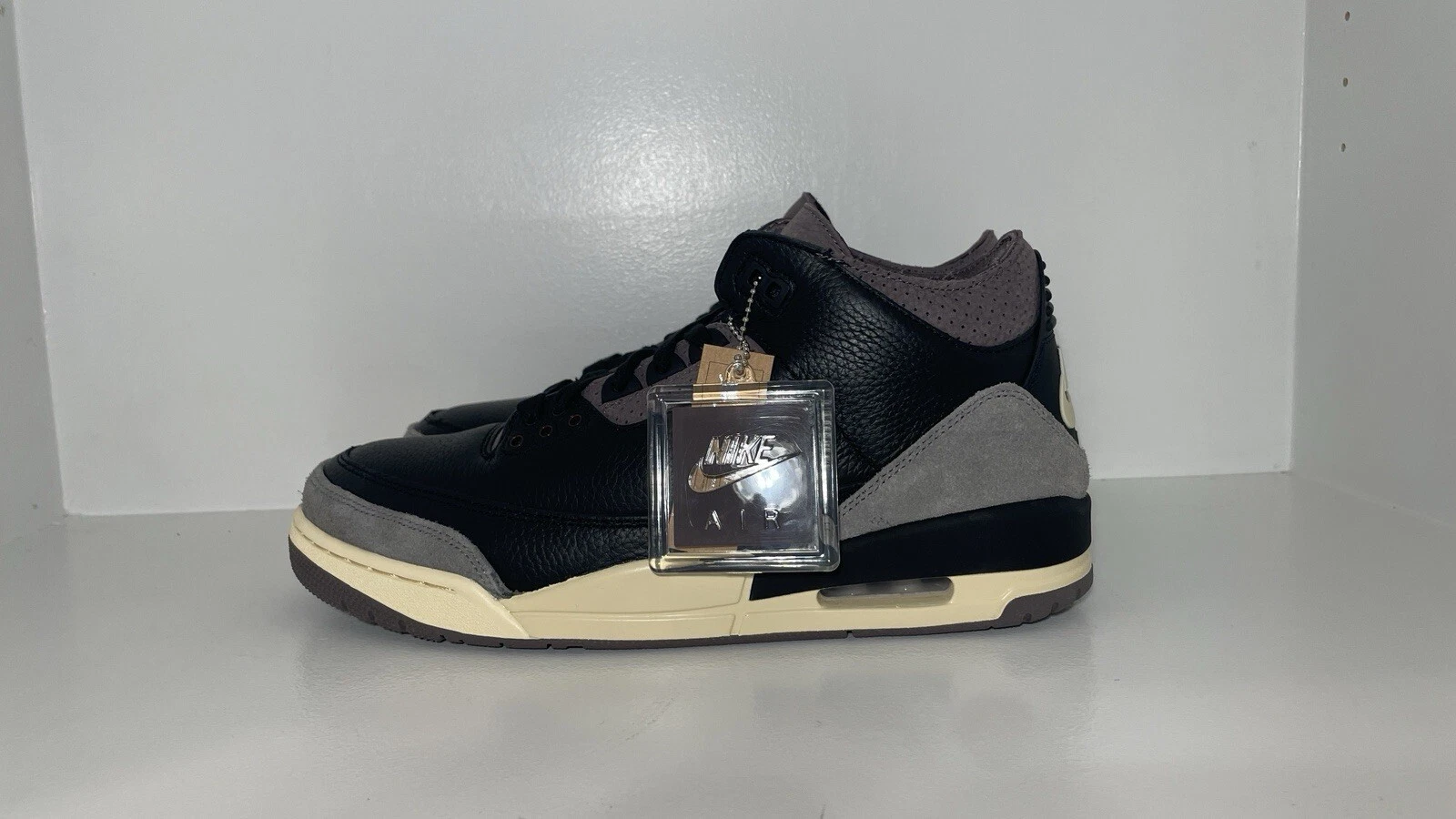 Taglia 12 5W 11M A Ma Maniére x Air Jordan 3 Retro Nero IN MANO SPEDISCO VELOCEMENTE