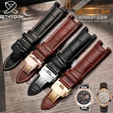 Genuine Leather Watch Strap Fit for Gc 22x13mm 20x11mm Notched Wristwatches Band