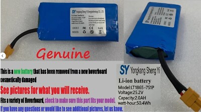 Hover-1 Rebel  Hoverboard Battery Yongkang sheng LT1865-7S1P 25.2V 2.0Ah 50.4Wh