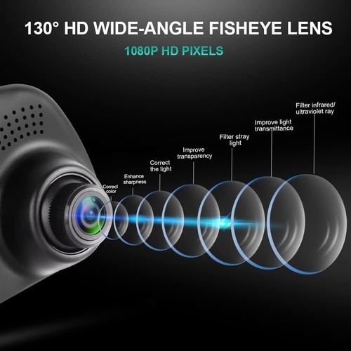 Car Dash Cam 4.3 Inch LCD Anti-Glare Green Screen Vehicle Front Rearview Mirror - Picture 3 of 9