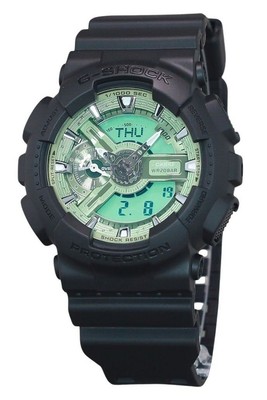 Casio G-Shock Mint Green Dial Alarm Timer Stopwatch GA-110CD-1A3 200M Mens Watch
