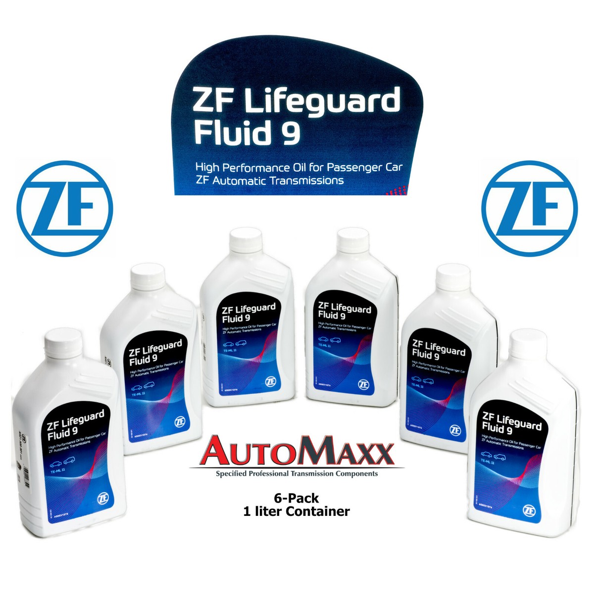 ZF Lifeguard 9 Transmission Fluid 6-Pack 1 Liter Jug for ZF9HP