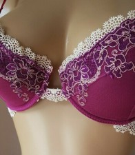 Konrad Padded Embroidered Tiffani Multiway Bra Size 32-38 Cup A-D Purple & Cream
