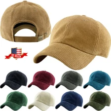 Corduroy Dad Hat Baseball Classic Adjustable Soft Plain Cap