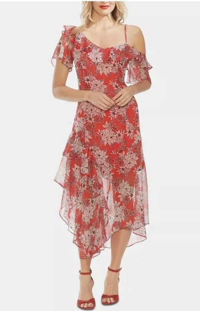 vince camuto one shoulder sheath dress