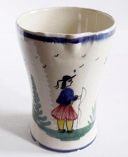 Vintage/Francese ( Hb QUIMPER Ware (Brocca) Con Breton Figura