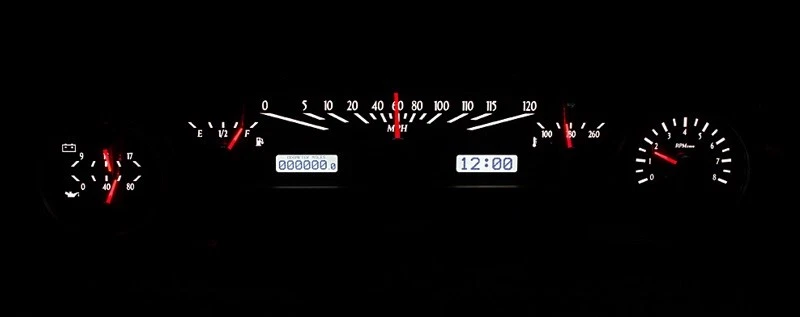 Sistema de calibre analógico Dakota Digital 1964-65 Ford Falcon Ranchero VHX-64F-FAL-S-W Foto 4 de 4