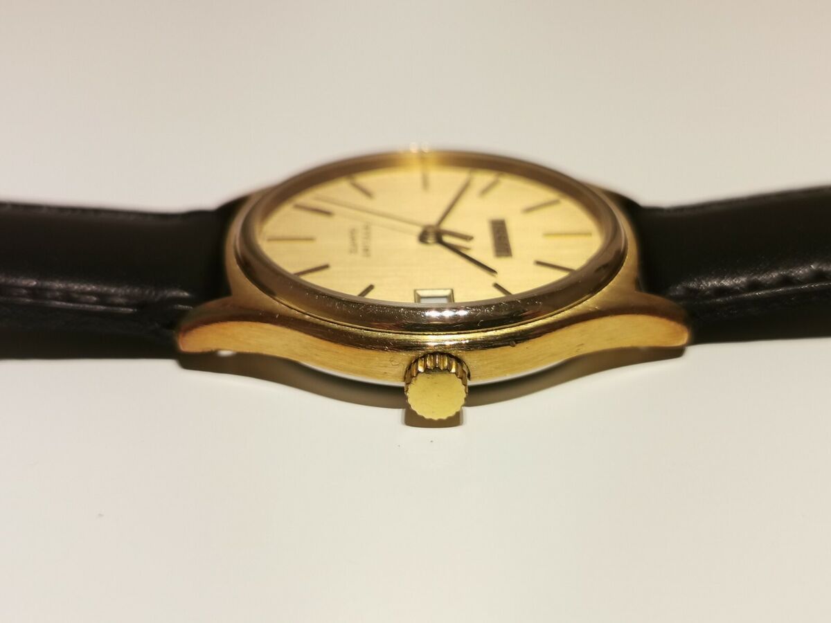 VINTAGE CLASSIC LUXURY SWISS GOLD PLATED MEN'S QUARTZ WATCH VINTAGE CLASSIC LUXURY SWISS GOLD PLATED MEN'S QUARTZ WATCH