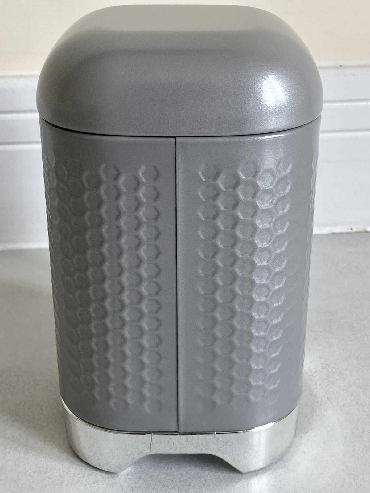 Lovello Geometric Textured Grey Tea Canister eBay