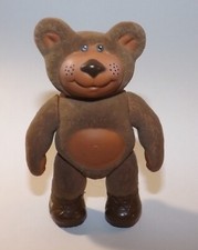 Vintage Flocked FURSKINS Bear, 3.5" tall, Brown Bear