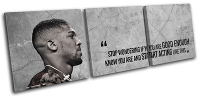 Poster/impression Sur Toile Anthony Joshua Boxe - Style Grunge Sport, Rouge, Moderne