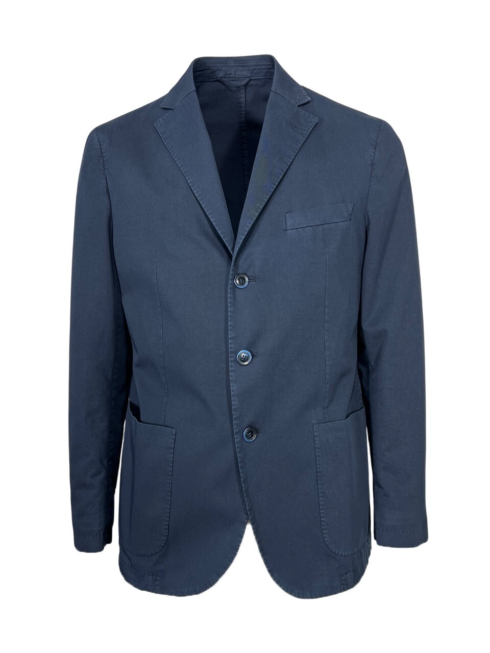 LUIGI BIANCHI Herren Jacke gefüttert Baumwolle blau 2506 35730/4 100% Баумволле