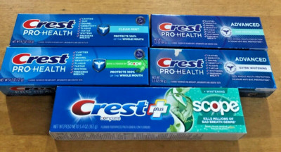 6 Crest Pro Health, Advanced, Complete Plus & 3D White Toothpaste You Choose