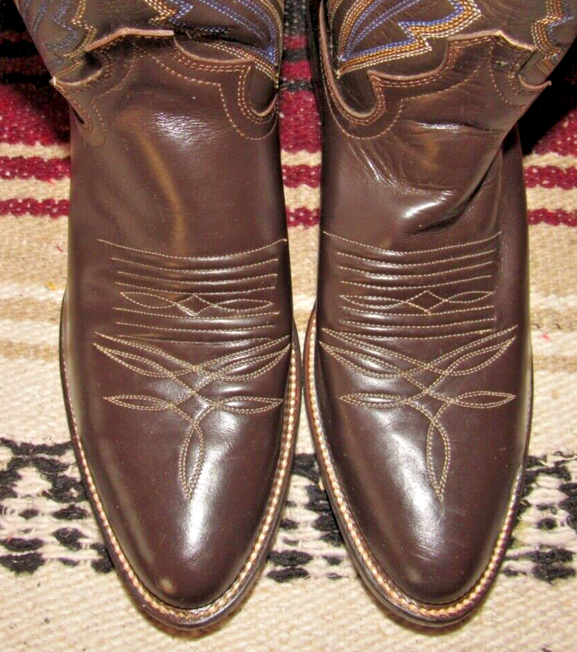 Bottes Western Homme Justin Diamond – Chocolat, Taille 7, Neuves En Boîte
