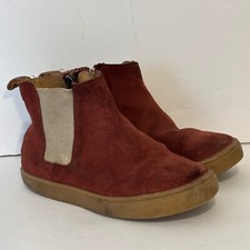 Freshly Picked Burgundy Chelsea Boot Sneaker Kids Girls 10 Suede Zip Up Toddler