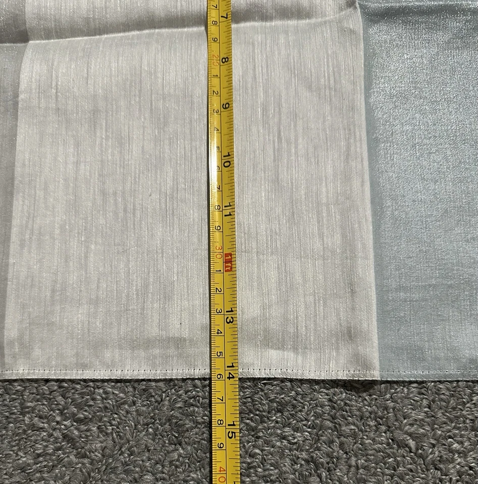 Jane Churchill Fabric Sample 26.75” x 14” Shimmer Stripe Aqua Blue Silver Crafts - Image 4 of 4