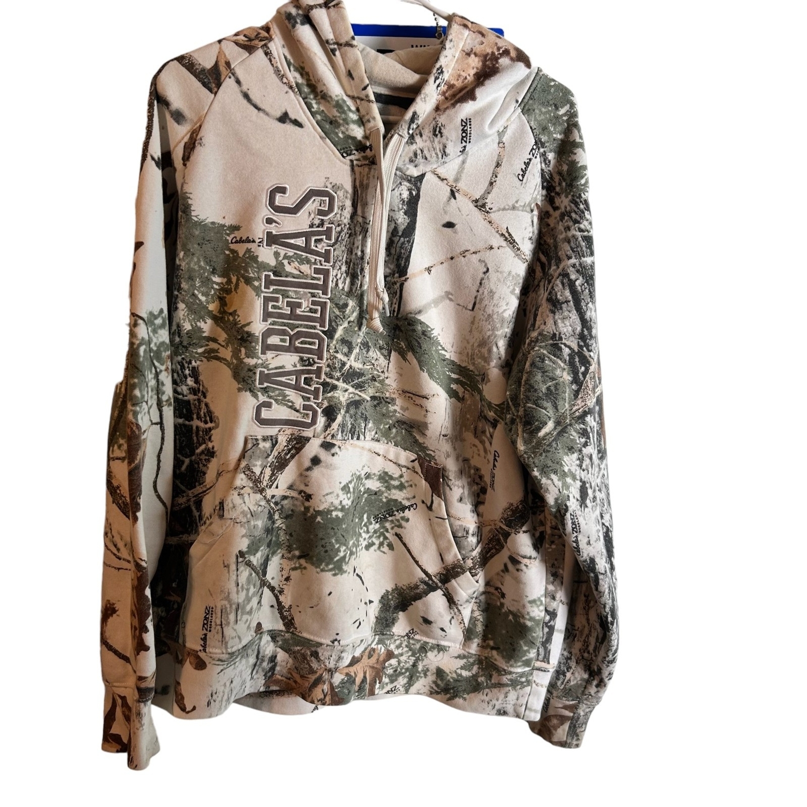 Cabela's White ZONZ Woodlands Snow Camo Hooded Sweatshirt Size XL eBay