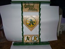 Oakland Athletics bobble head display shelf holds  7 & 7 ball Customed made