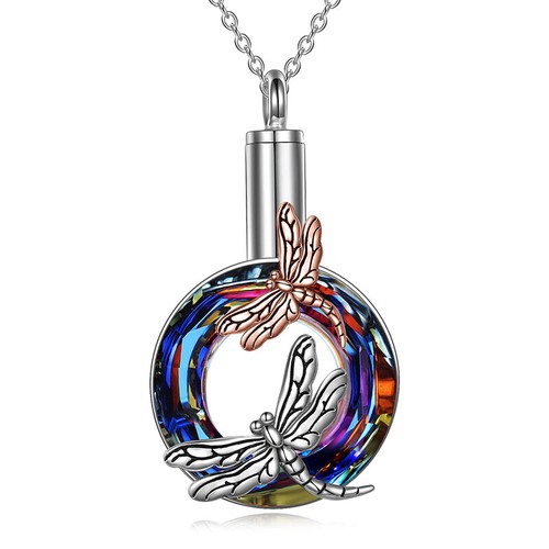 Dragonfly Cremation Necklace For Ashes 