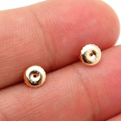 3 Paar Ersatz-Ohrringe zum Anschrauben zum Abschrauben 14 Karat Gelbgold