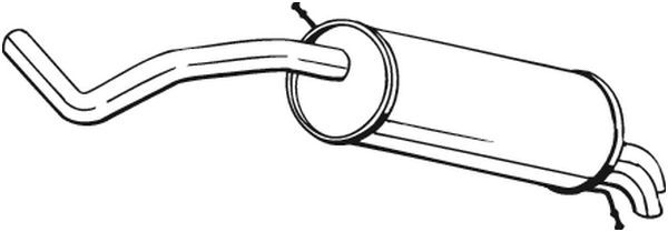 BOSAL 278-107 End Silencer for SEAT,SKODA,VW