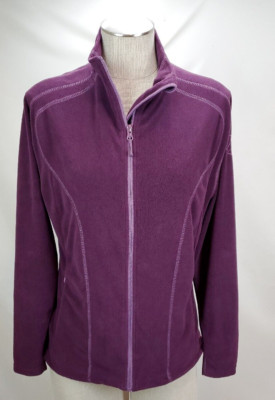 Stormberg Womens Fleece Jacket Size Small Purple Full Zip Stretch Lightweight