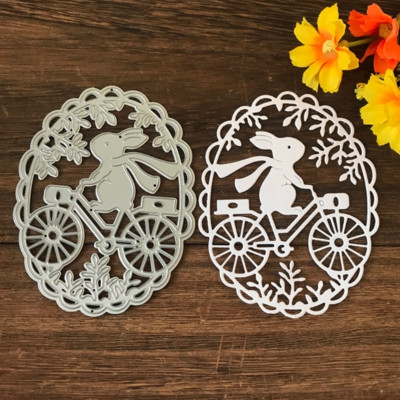 Oster Hasen Radeln Cutting Stencil Dies Scrapbooking Stanzschablone Album Karte