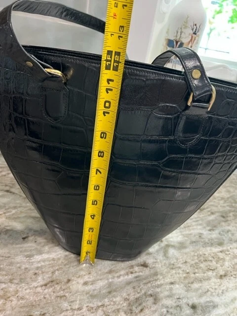 Cartera de hombro para mujer Bellissima Creation en relieve 42657 negra vintage Foto 2 de 4