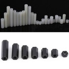 M3 4 Nylon Hex Spacer Standoff Screw Column Female Thread Nut Pillar Black White