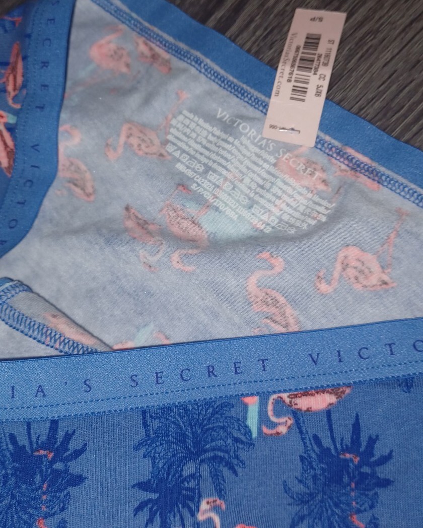 NEW Victoria secret logo hiphugger Panty Size small blue graphics eBay