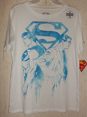 NWT WOMENS / JUNIORS SUPERMAN & ALTER EGO NOVELTY T-SHIRT SIZE M (7/9)