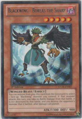 Blackwing - Boreas the Sharp - STOR-EN007 - Rare - 1st Edition x3 - Lightly Play