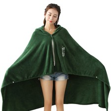 Green Hooded Cape Blanket Cosplay Costume Titan Hooded Cloak Soft Warm Adult